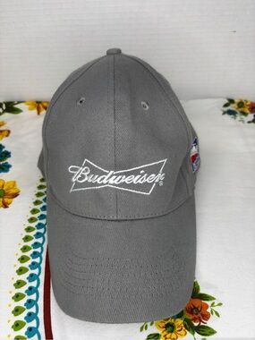 Budweiser Edmonton Indy Rexall Grey  Baseball Cap Embroidered Logo Elastic Band